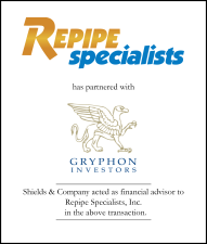 Repipe Specialists Partners with Gryphon Investors. 