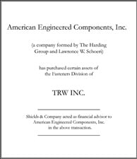 American Engineered Components. 