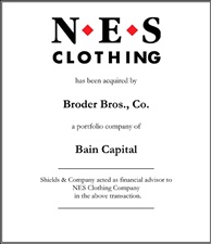 NES Clothing Company. 
